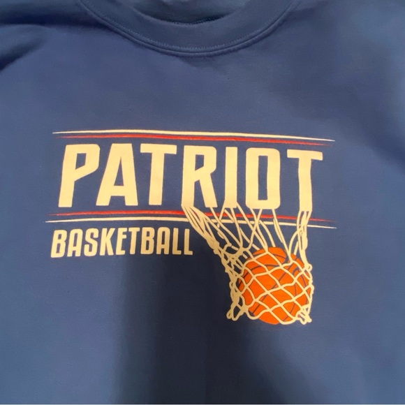 Patriot Basketball Sweatshirt Mens Size‎ 2XL Blue Pullover - Picture 5 of 9